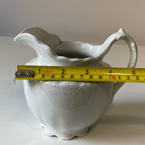 Antique Florence Ironstone White Ceramic Pitcher or Creamer - Picture 4 of 12